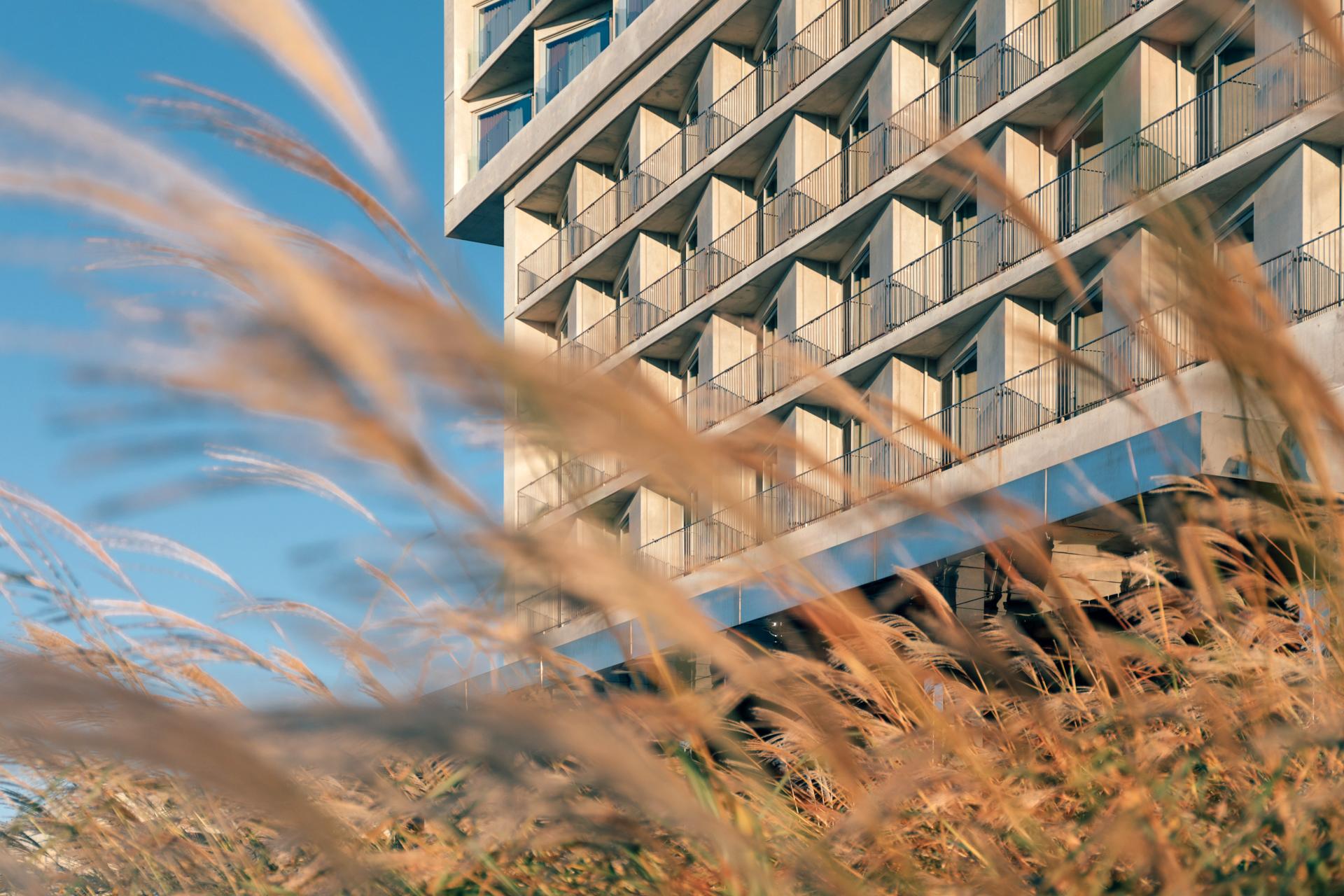 Nest Hotel Incheon Exterior foto The new building of the University of Applied Sciences